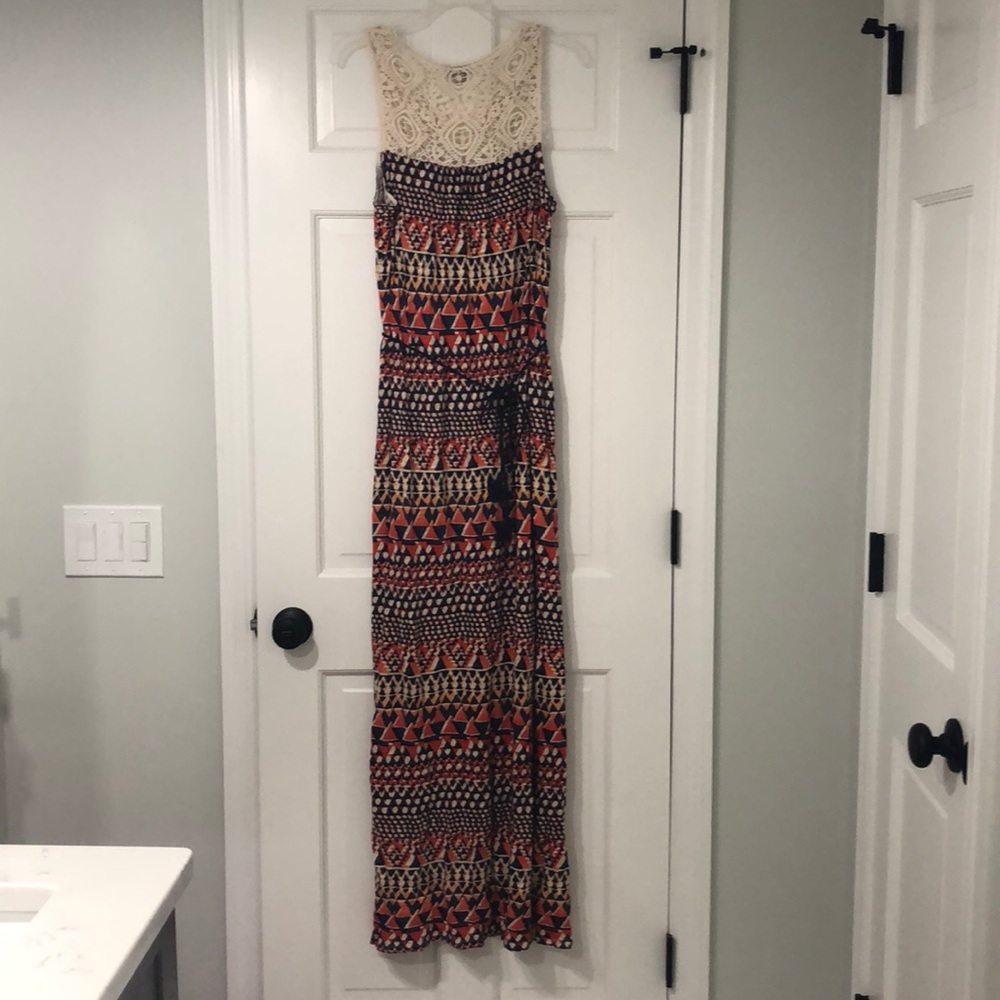Lucky Brand Aztec Print Maxi Dress